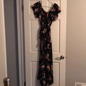 Old Navy off-the-shoulder maternity maxi dress